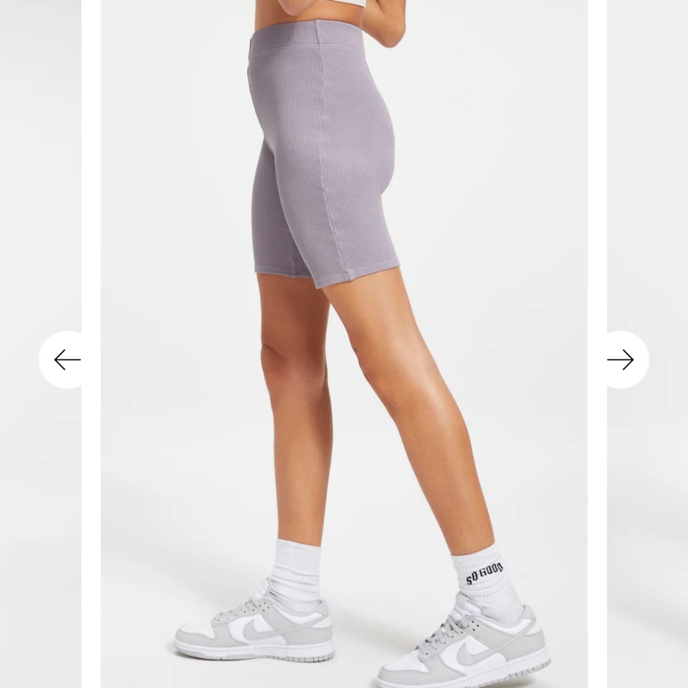 Good American Thermal Biker Shorts - Lilac